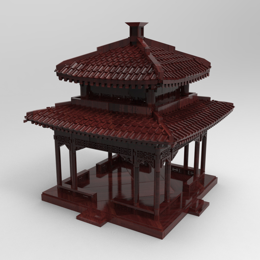 Ancient Architecture Zhi Chun Ting of the Summer Palace 3D print model_3