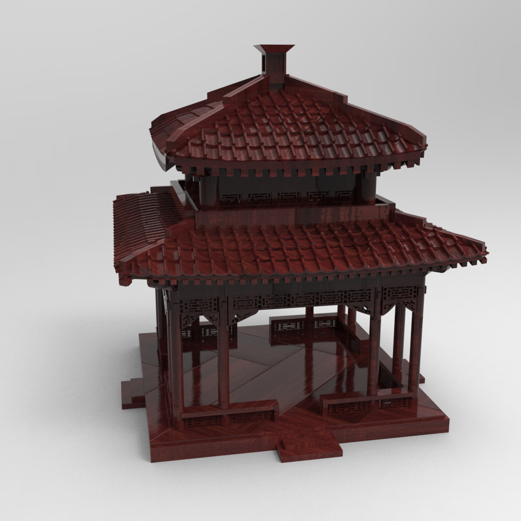 Ancient Architecture Zhi Chun Ting of the Summer Palace 3D print model_2