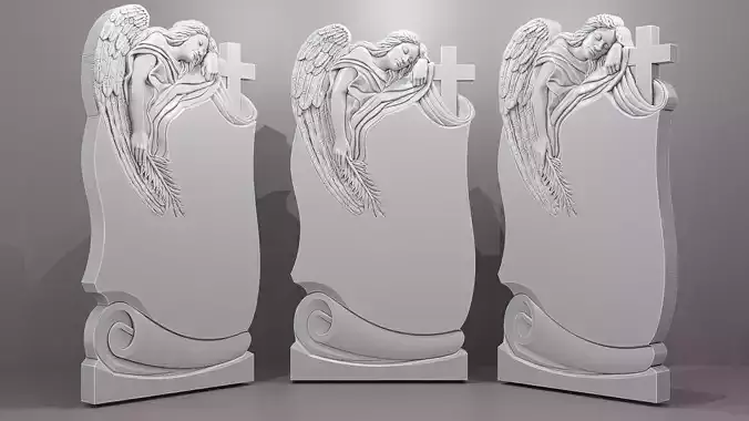  Angel with fern 3D print model