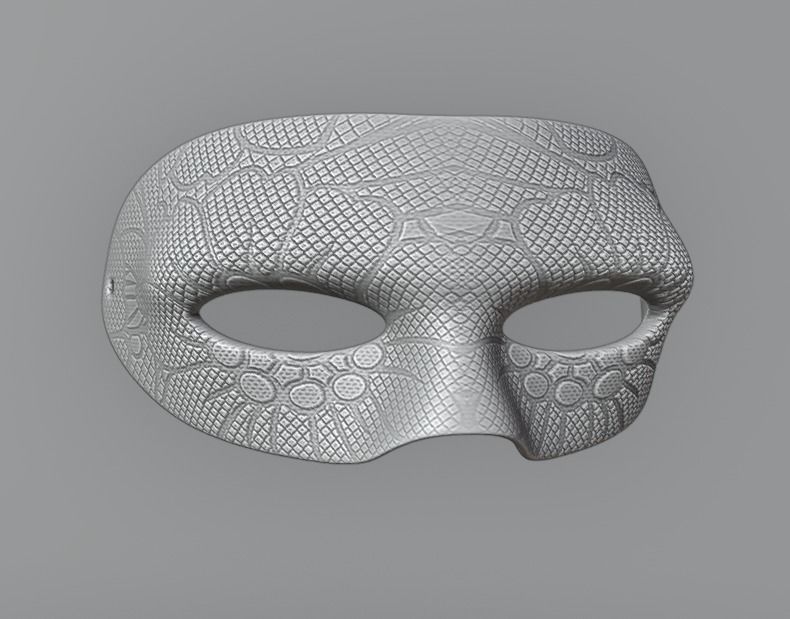 Prom Face Mask - Party Mask Stl 3D print model_14