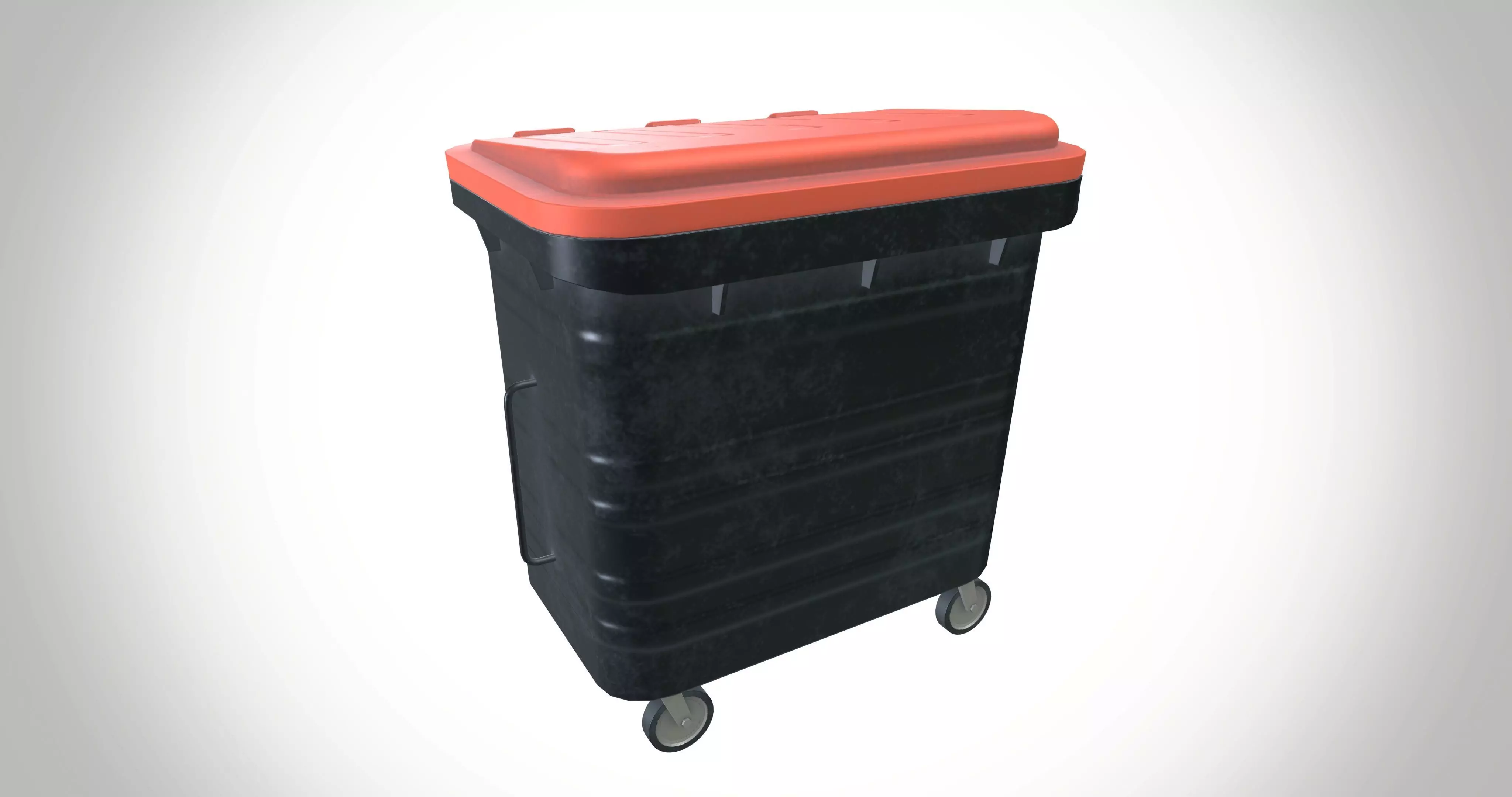Dust Bin Low-poly 3D model_0