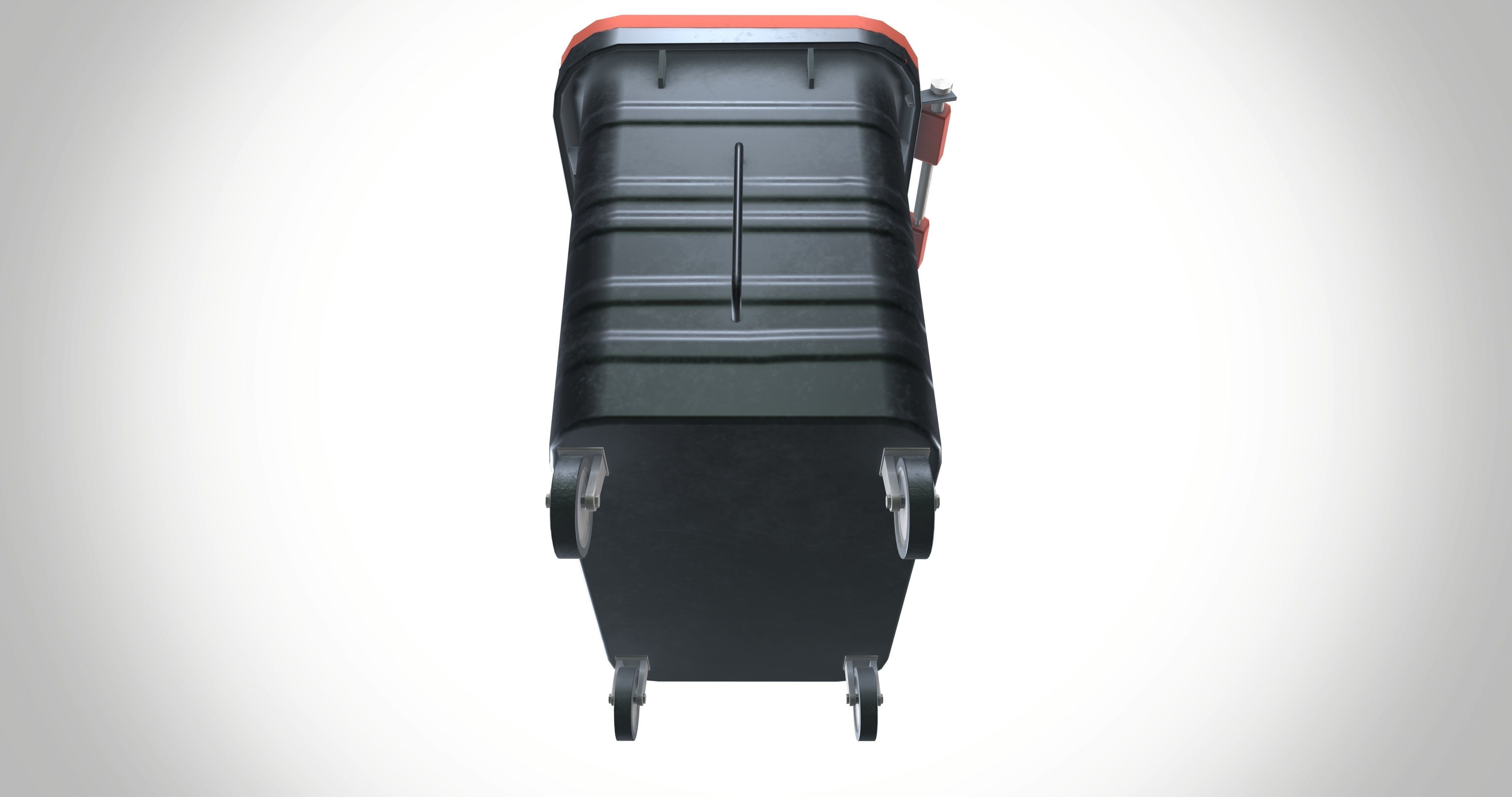 Dust Bin Low-poly 3D model_9