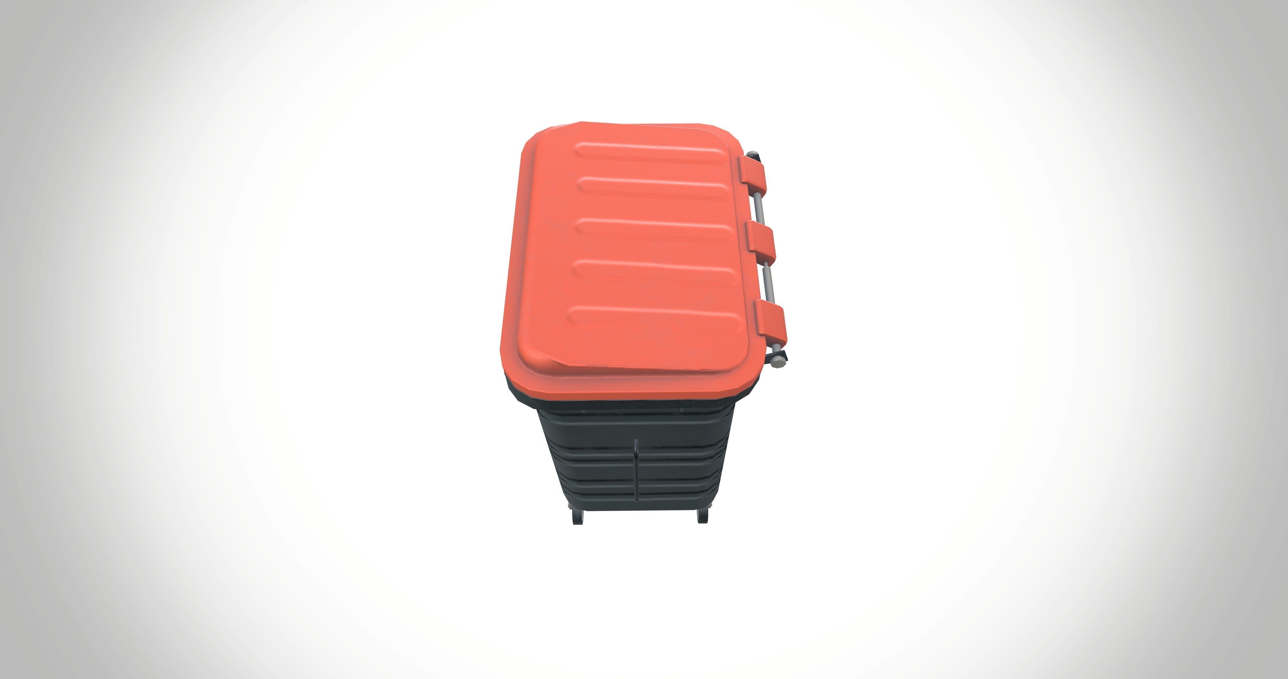 Dust Bin Low-poly 3D model_7
