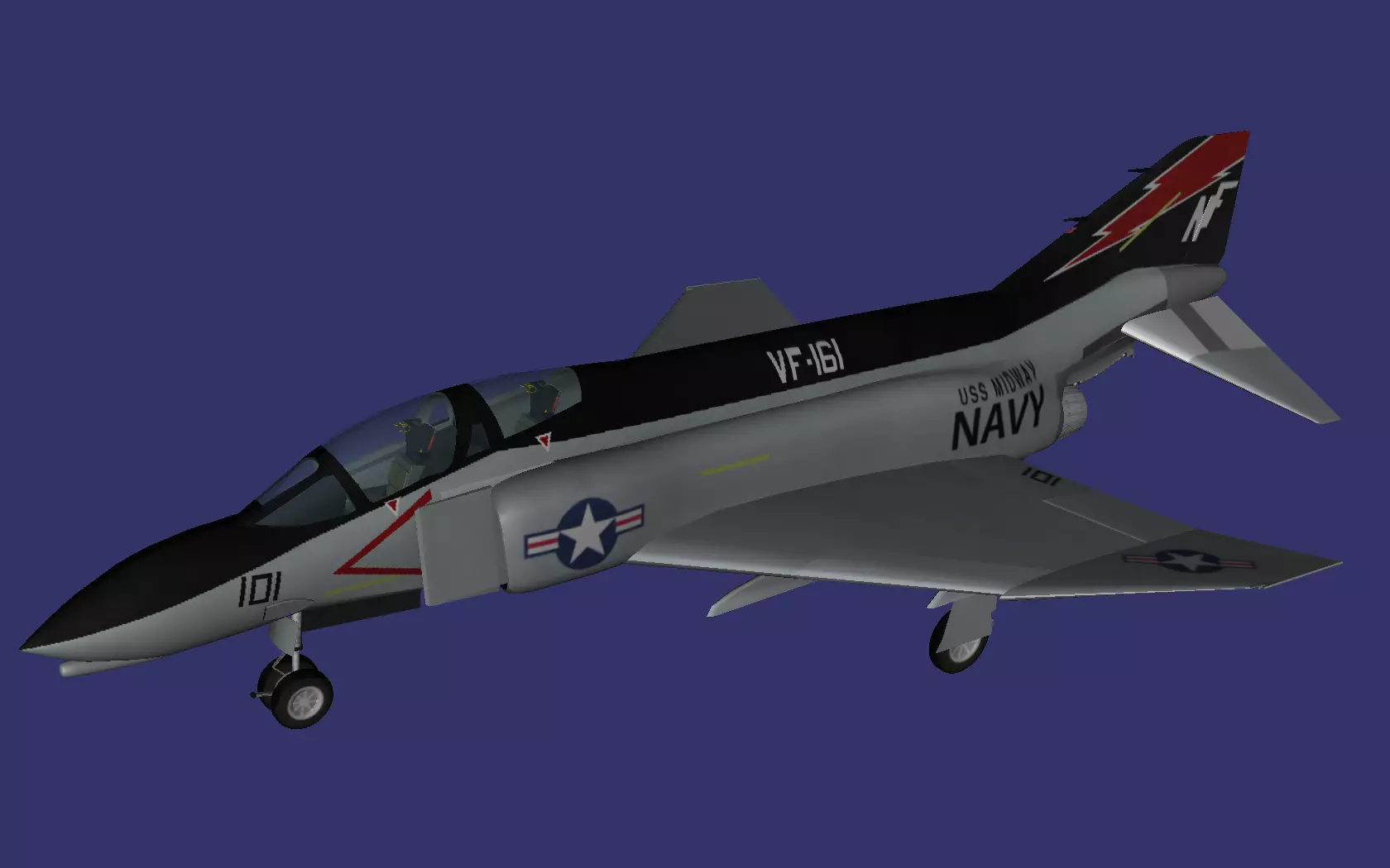 McDonnell Douglas F-4 Phantom Free low-poly 3D model