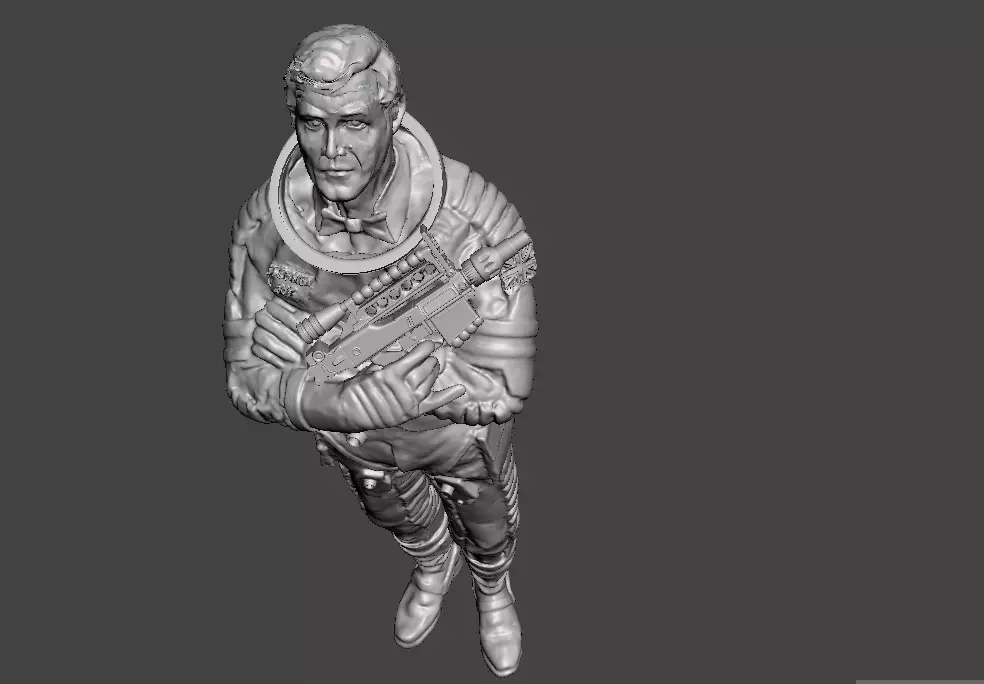 James Bond Moonraker figure movie poster version 3D print model_0