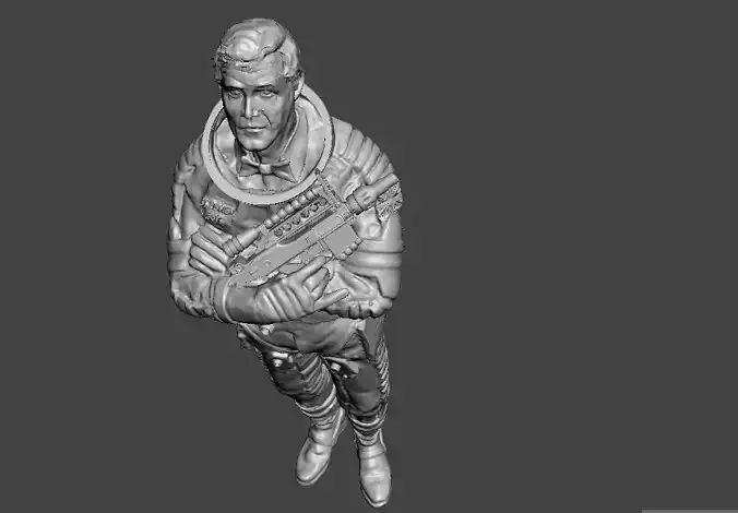 James Bond Moonraker figure movie poster version 3D print model