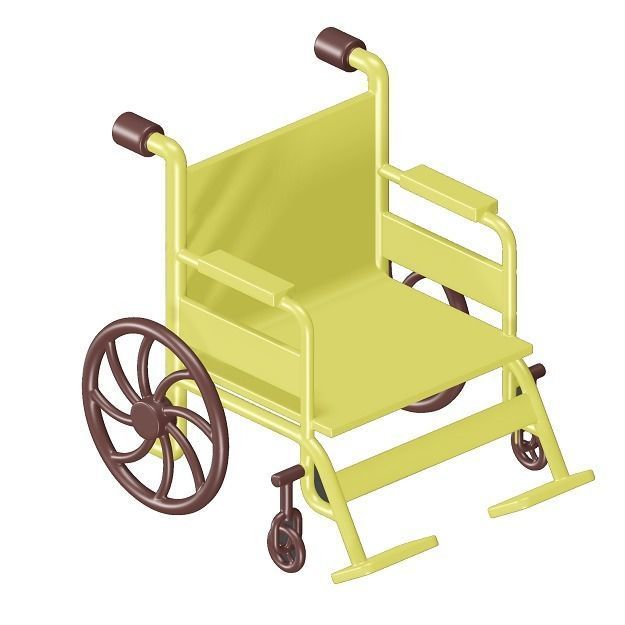 Toddler Wheelchair Toy 3D model_2