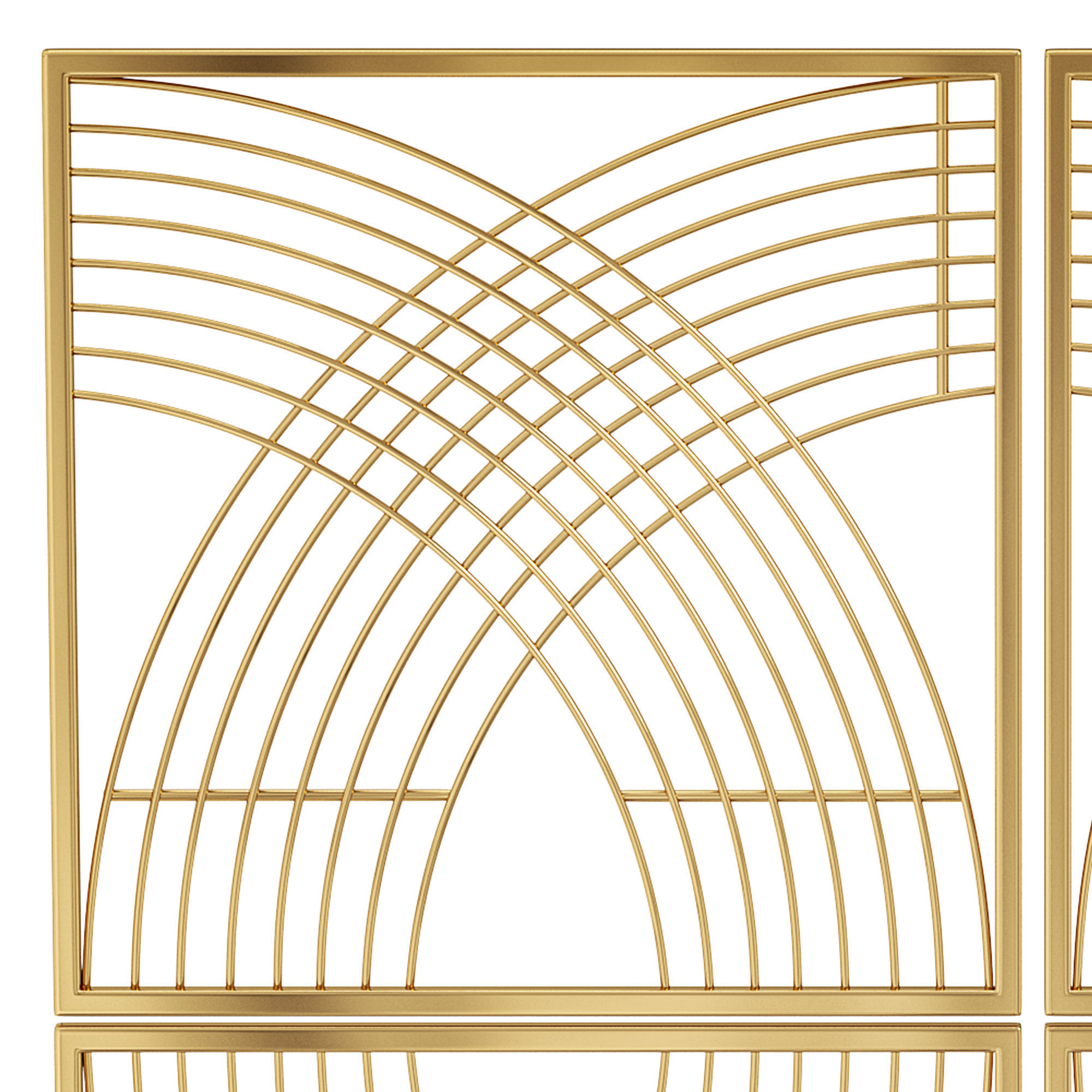 Etta avenue metal lines wall decor 3D model_2