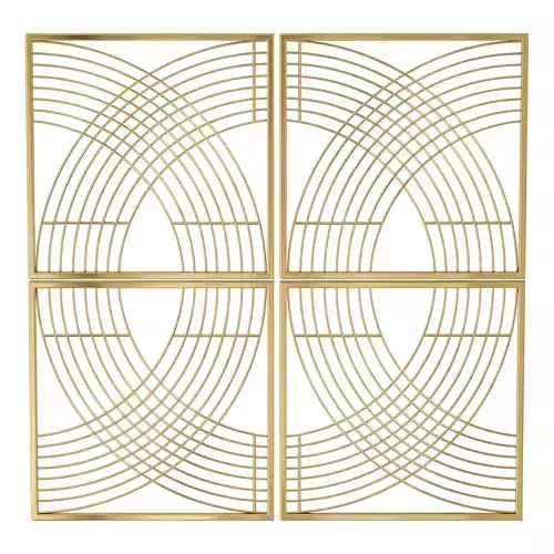 Etta avenue metal lines wall decor