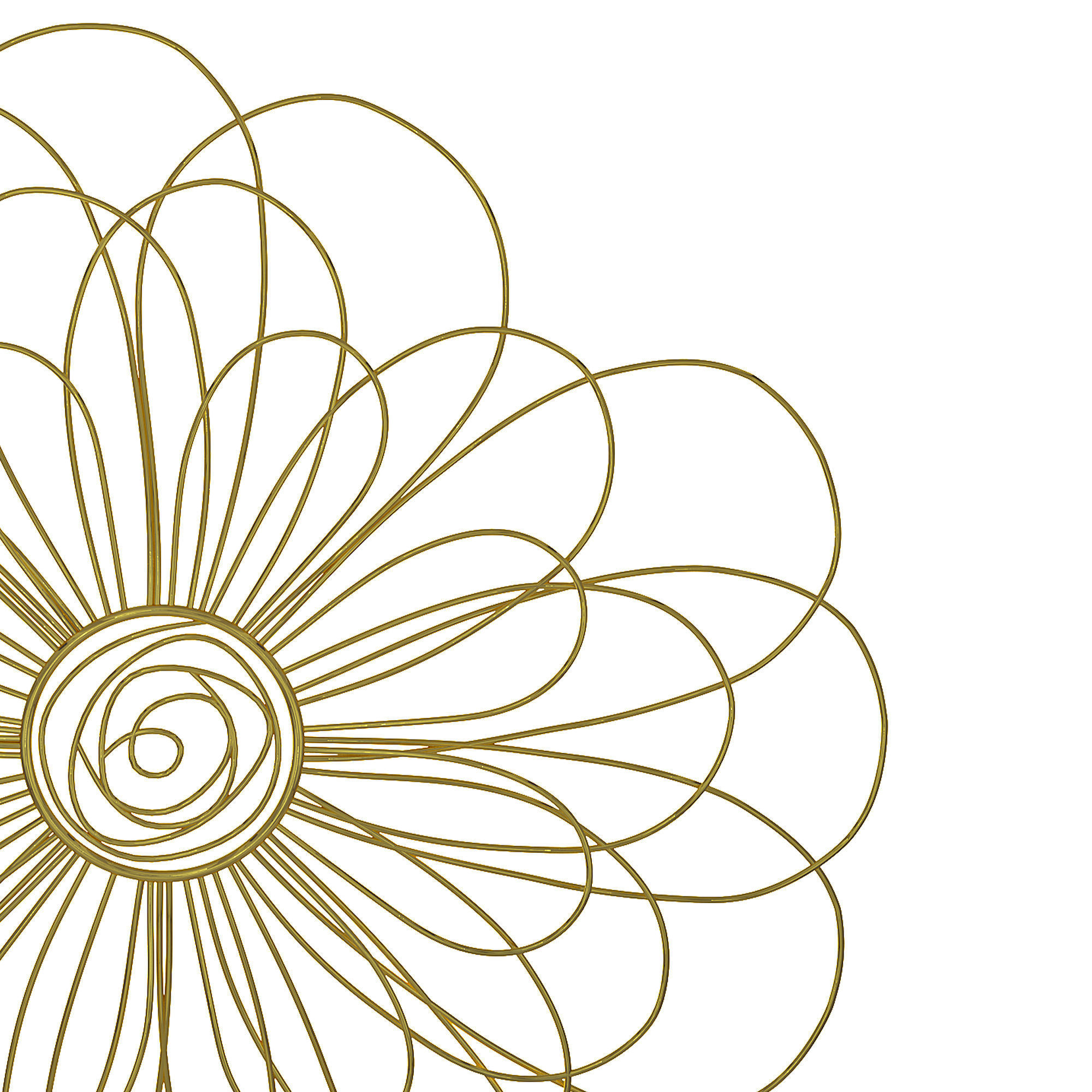 House of hampton wire flower wall decor 3D model_2