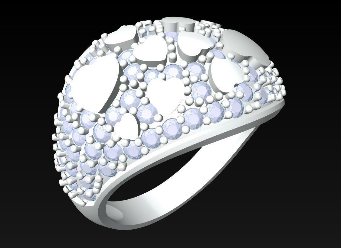 Diamond Ring - Womens Rings - N2255 3D print model_4