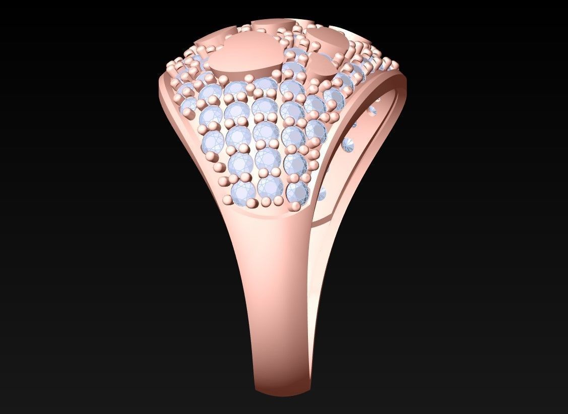 Diamond Ring - Womens Rings - N2255 3D print model_6