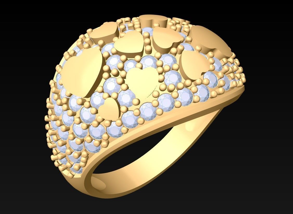 Diamond Ring - Womens Rings - N2255 3D print model_3