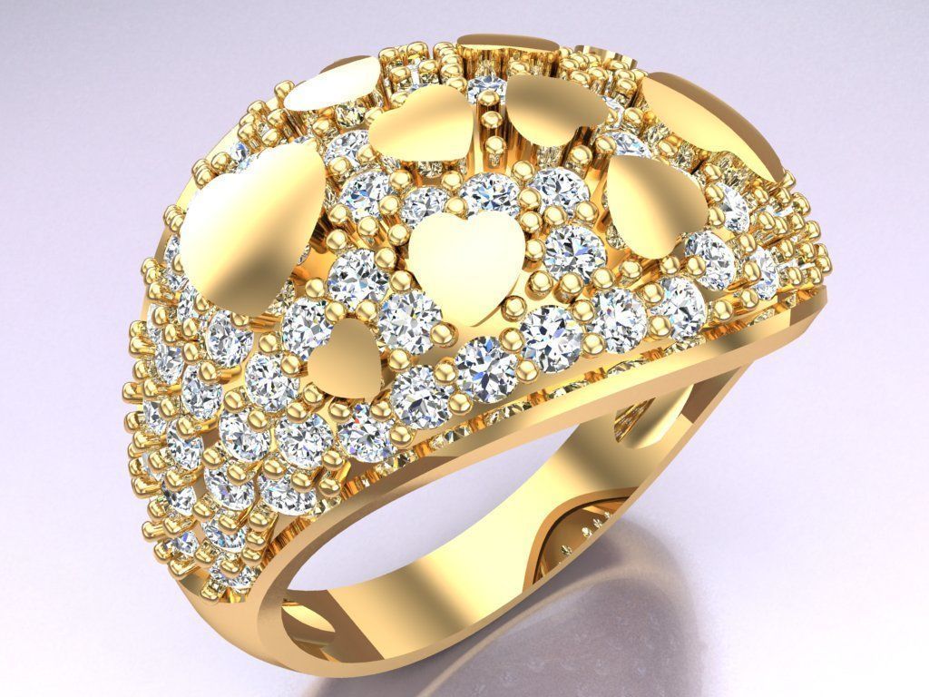 Diamond Ring - Womens Rings - N2255 3D print model_2
