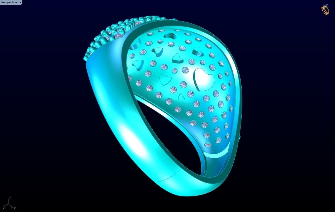 Diamond Ring - Womens Rings - N2255 3D print model_8