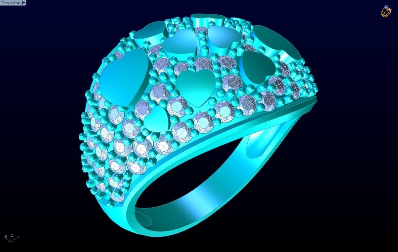 Diamond Ring - Womens Rings - N2255 3D print model_10