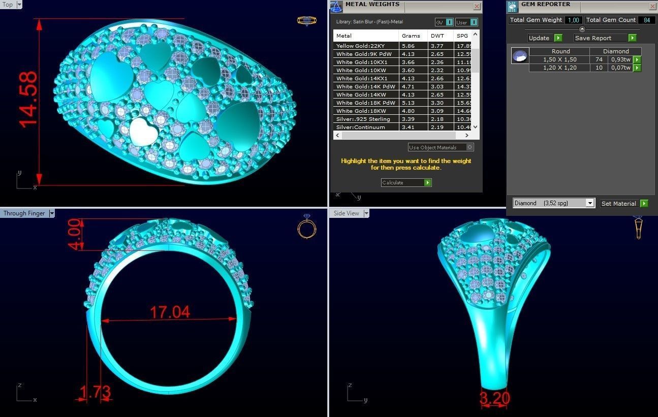 Diamond Ring - Womens Rings - N2255 3D print model_9