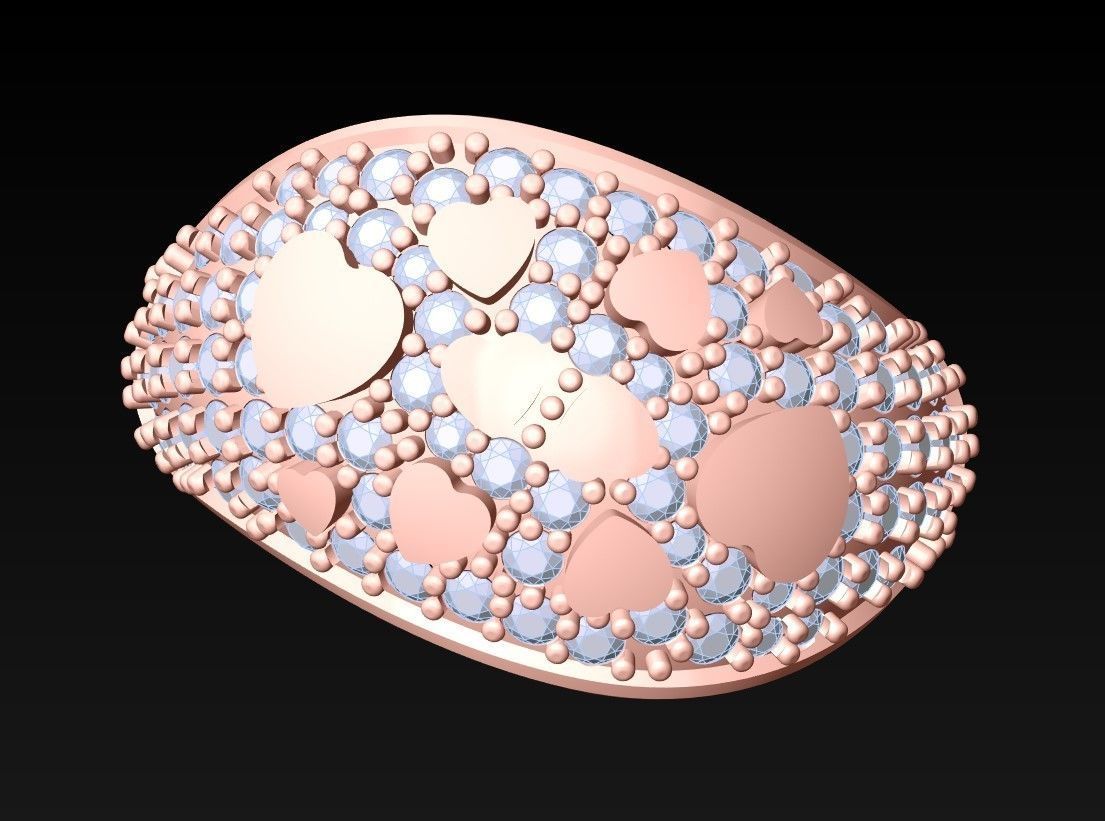 Diamond Ring - Womens Rings - N2255 3D print model_5