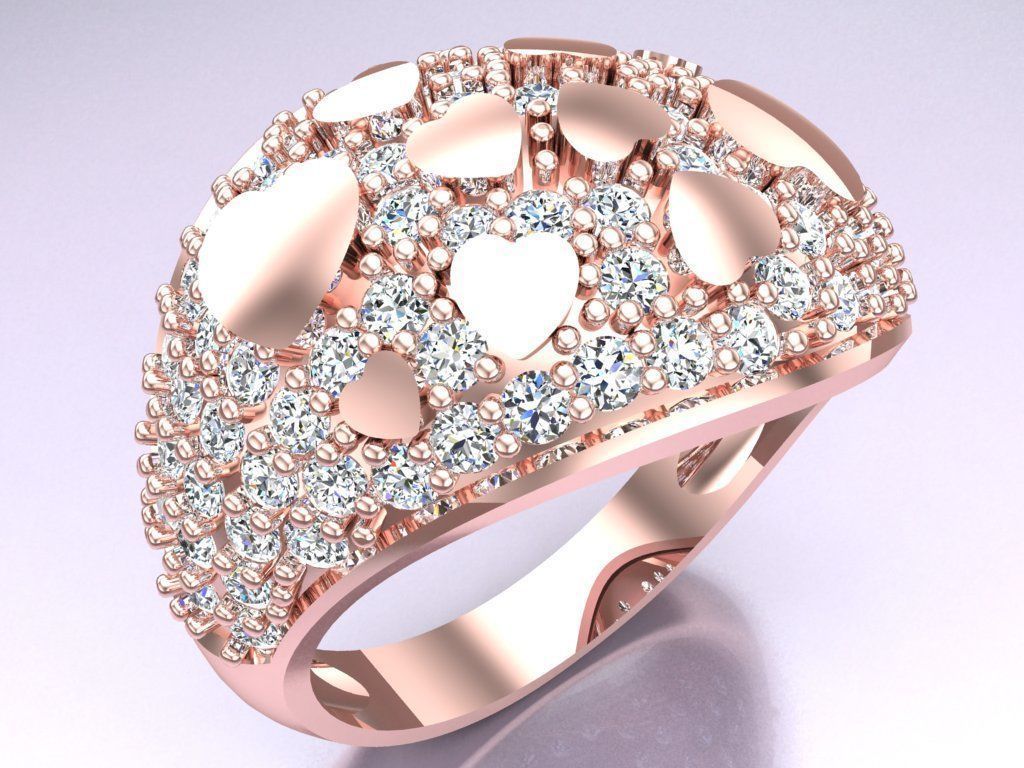 Diamond Ring - Womens Rings - N2255 3D print model_1