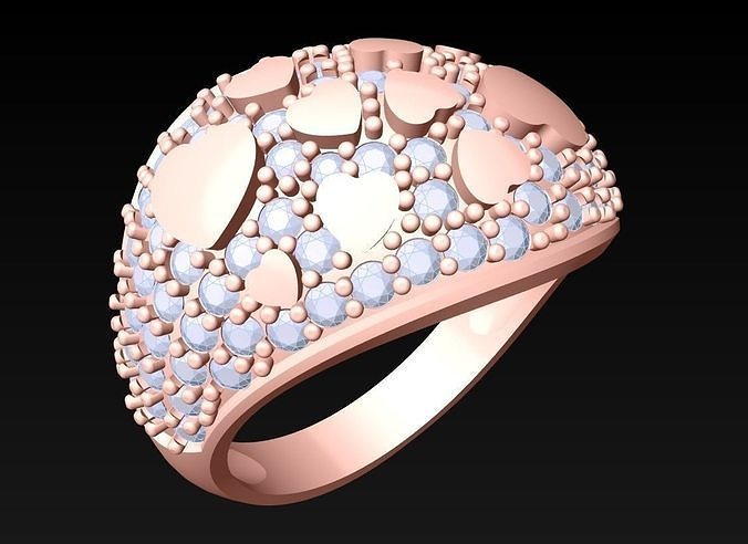 Diamond Ring - Womens Rings - N2255 3D print model