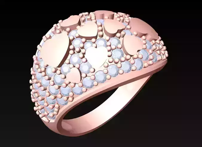 Diamond Ring - Womens Rings - N2255 3D print model