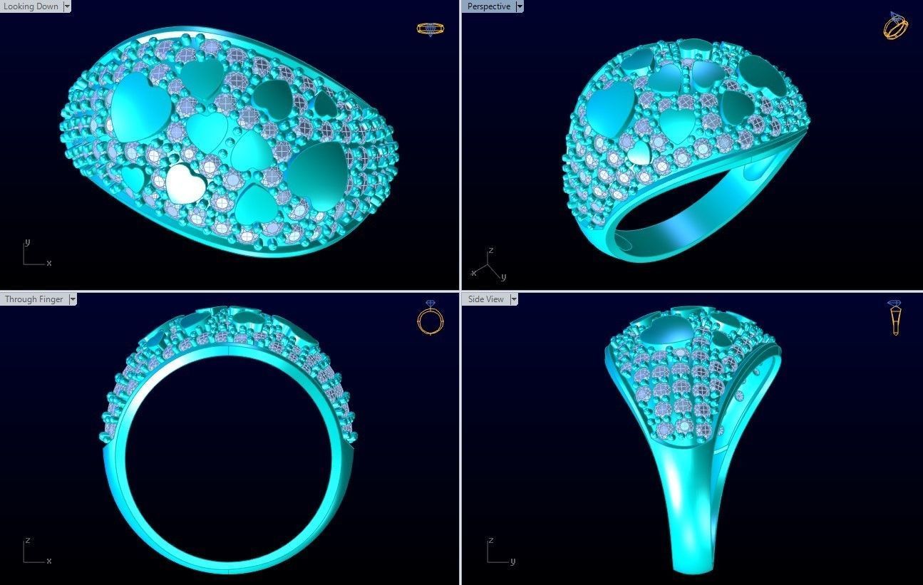Diamond Ring - Womens Rings - N2255 3D print model_11