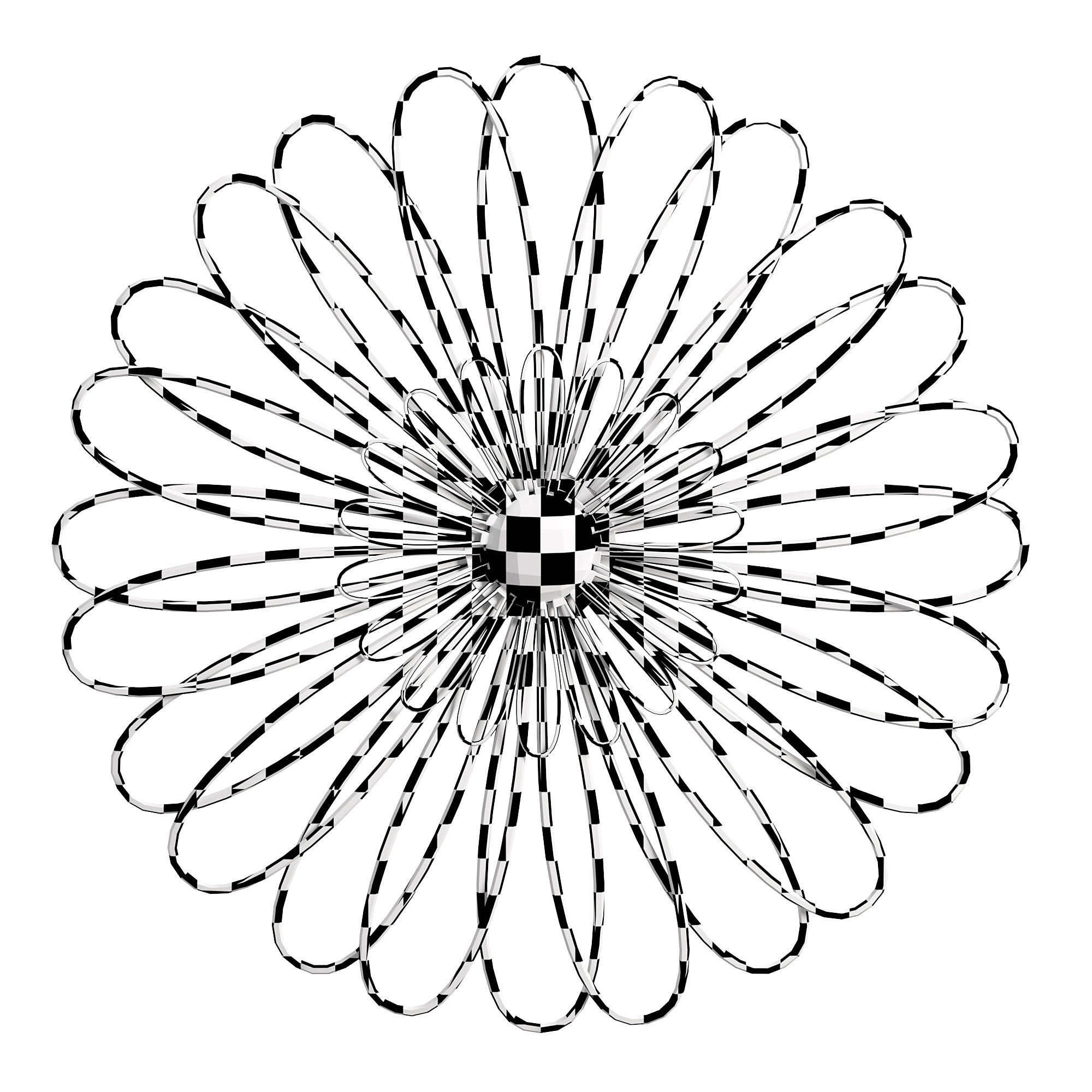 Mistana flower wall decor 3D model_4