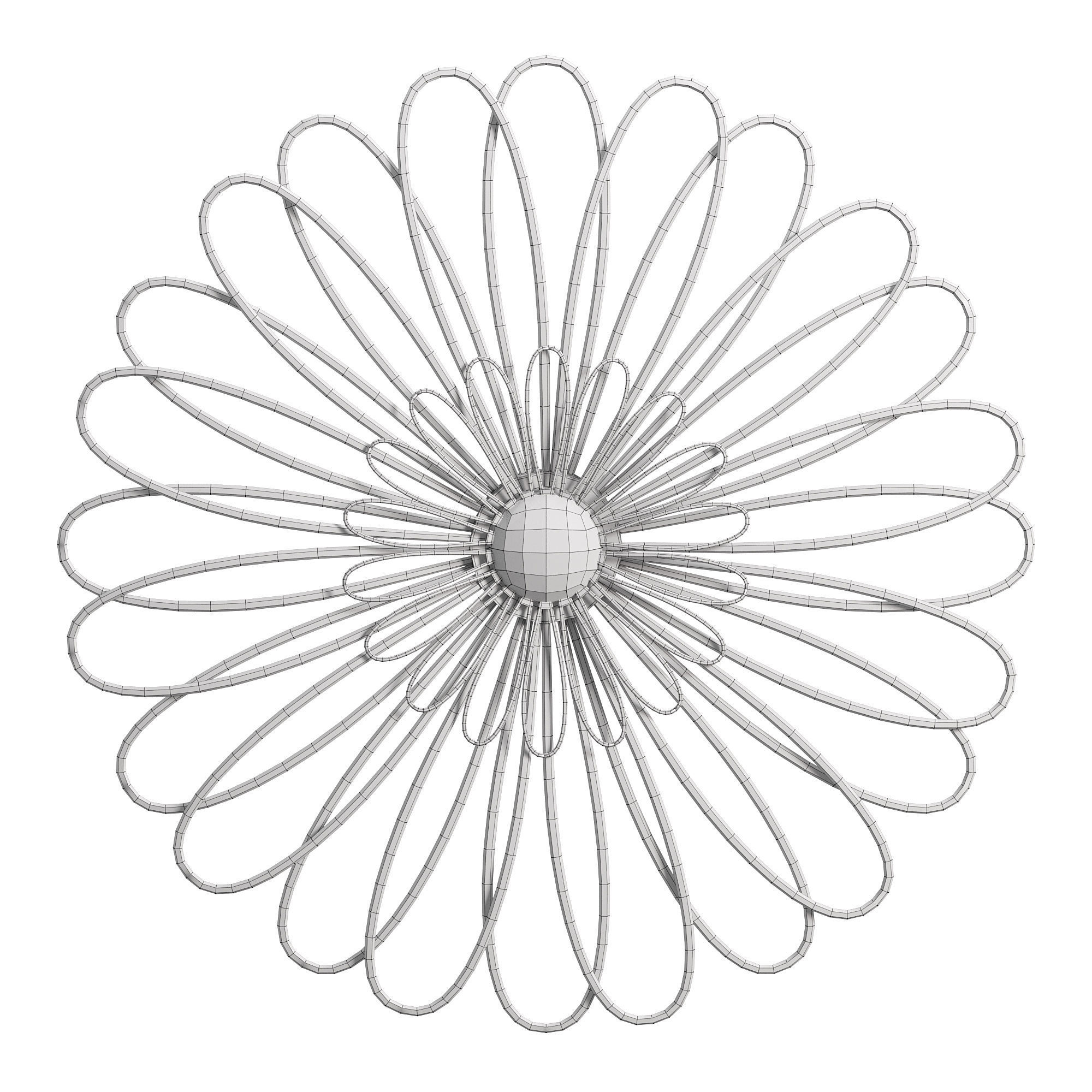 Mistana flower wall decor 3D model_3