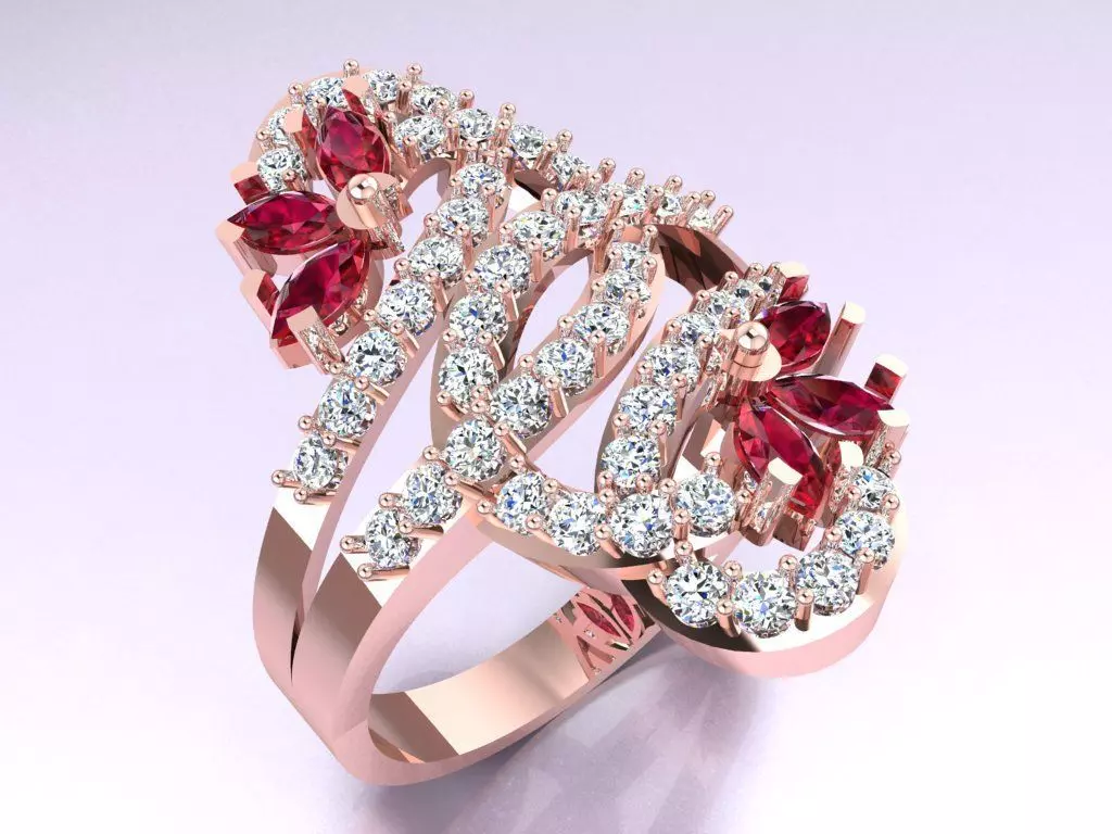 Diamond Ring - Womens Rings - N2342 3D print model_0