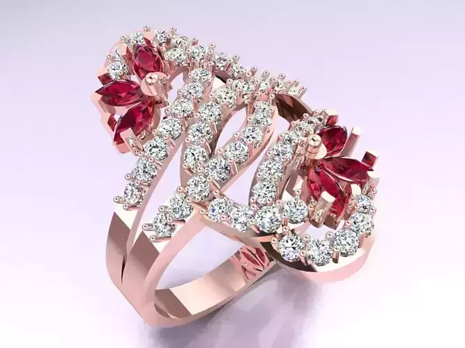 Diamond Ring - Womens Rings - N2342 3D print model