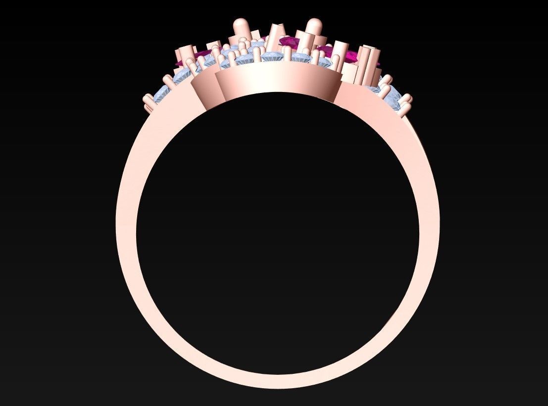 Diamond Ring - Womens Rings - N2342 3D print model_6