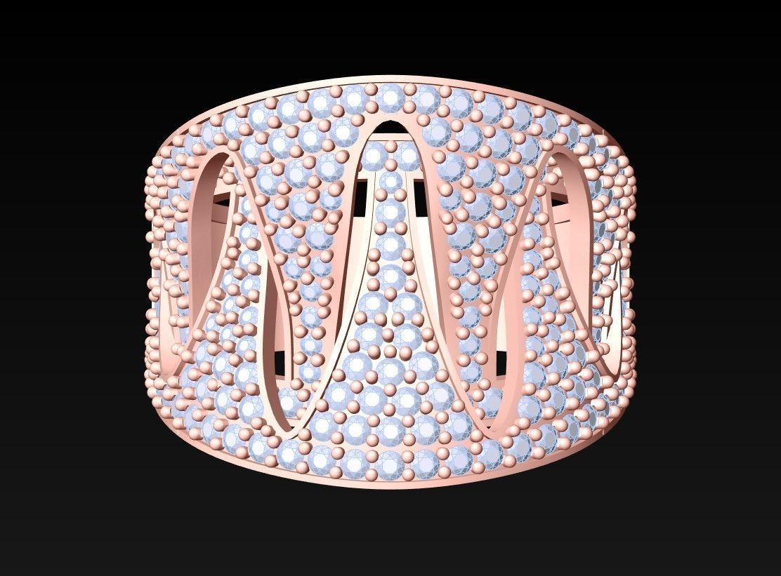 Diamond Ring - Womens Rings - N2499 3D print model_4