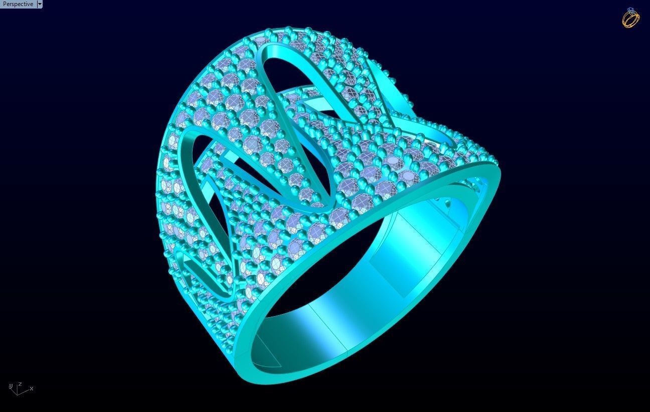 Diamond Ring - Womens Rings - N2499 3D print model_9