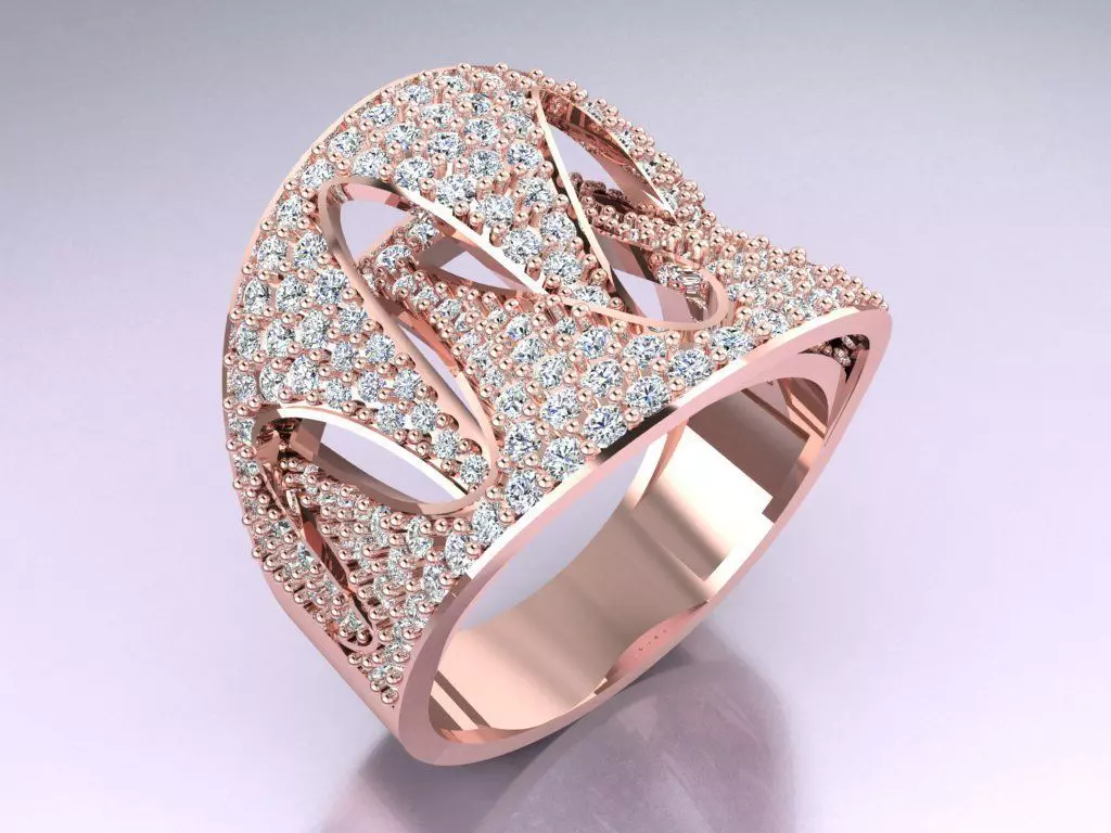 Diamond Ring - Womens Rings - N2499 3D print model_0
