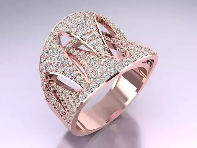 Diamond Ring - Womens Rings - N2499 3D print model