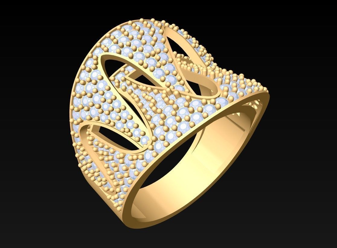 Diamond Ring - Womens Rings - N2499 3D print model_1