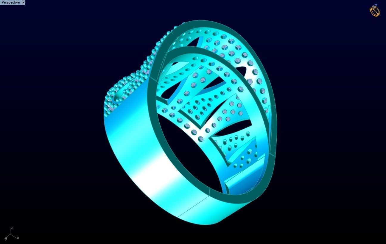 Diamond Ring - Womens Rings - N2499 3D print model_7