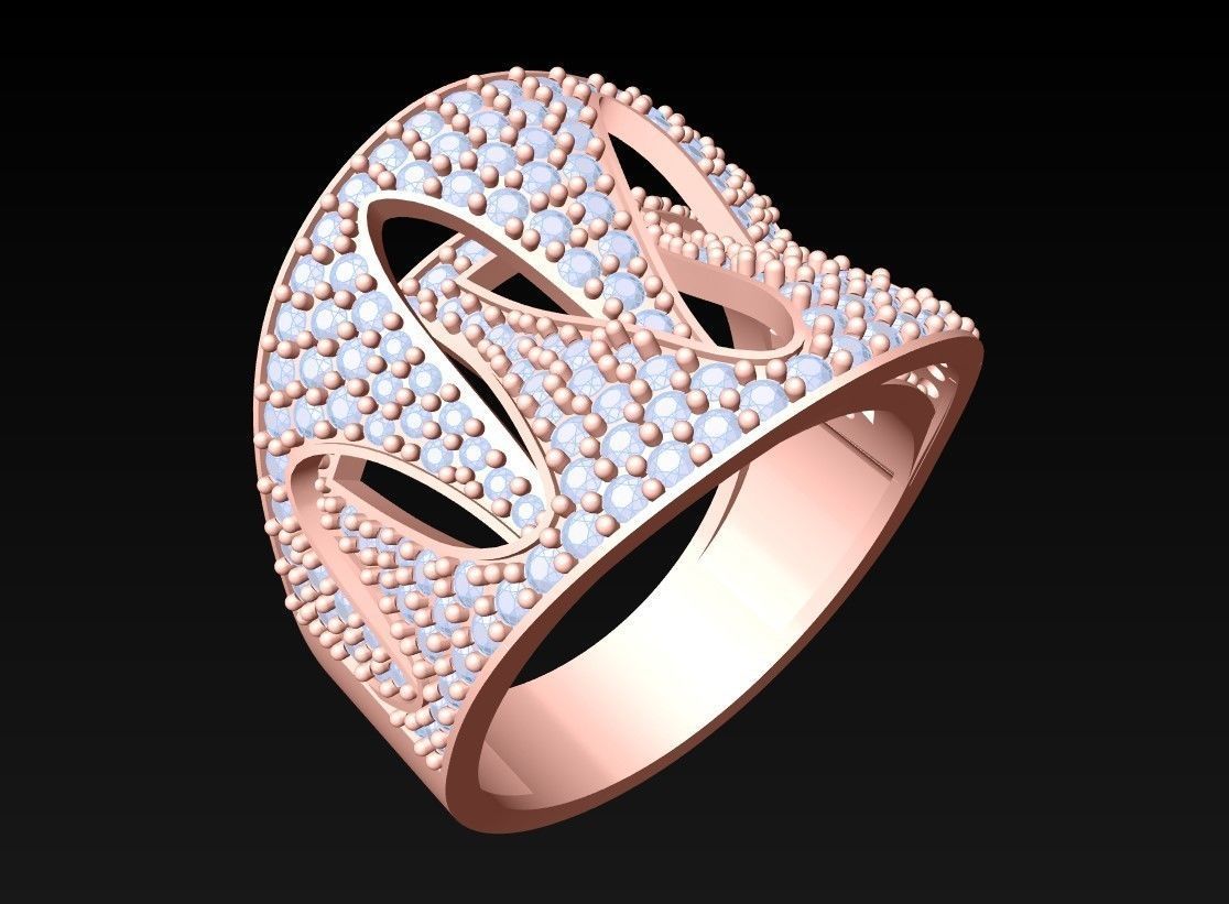 Diamond Ring - Womens Rings - N2499 3D print model_2