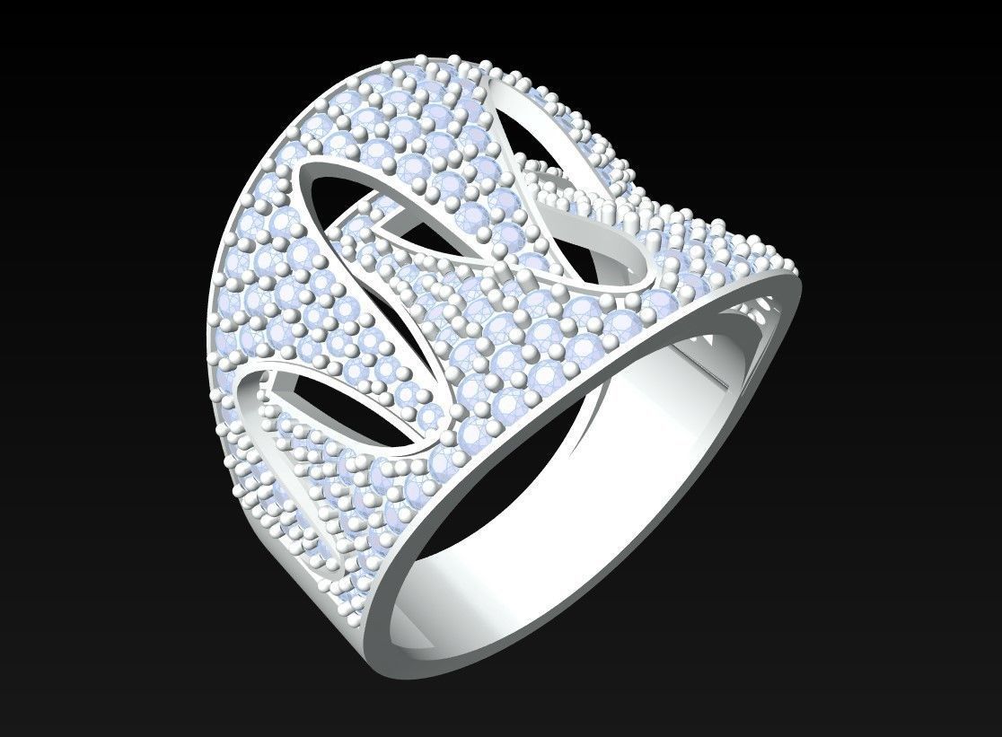 Diamond Ring - Womens Rings - N2499 3D print model_3