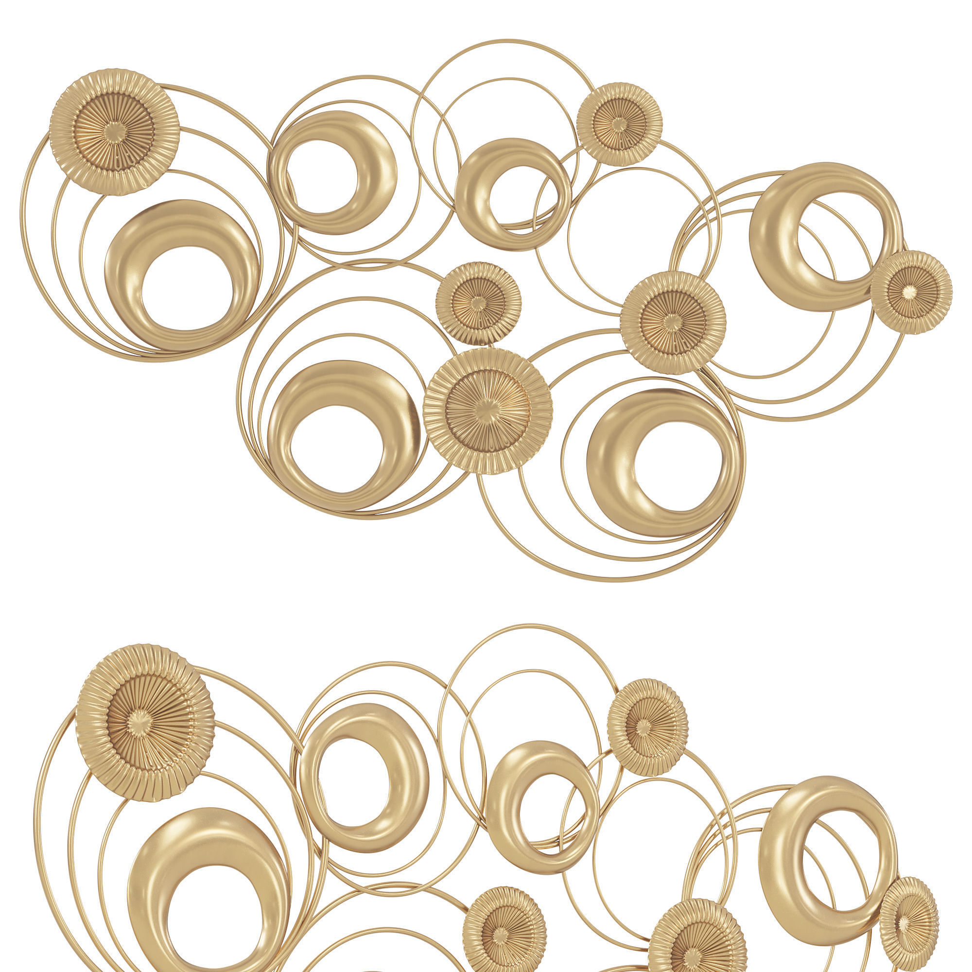 Orren ellis floating ring wall decor 3D model_1