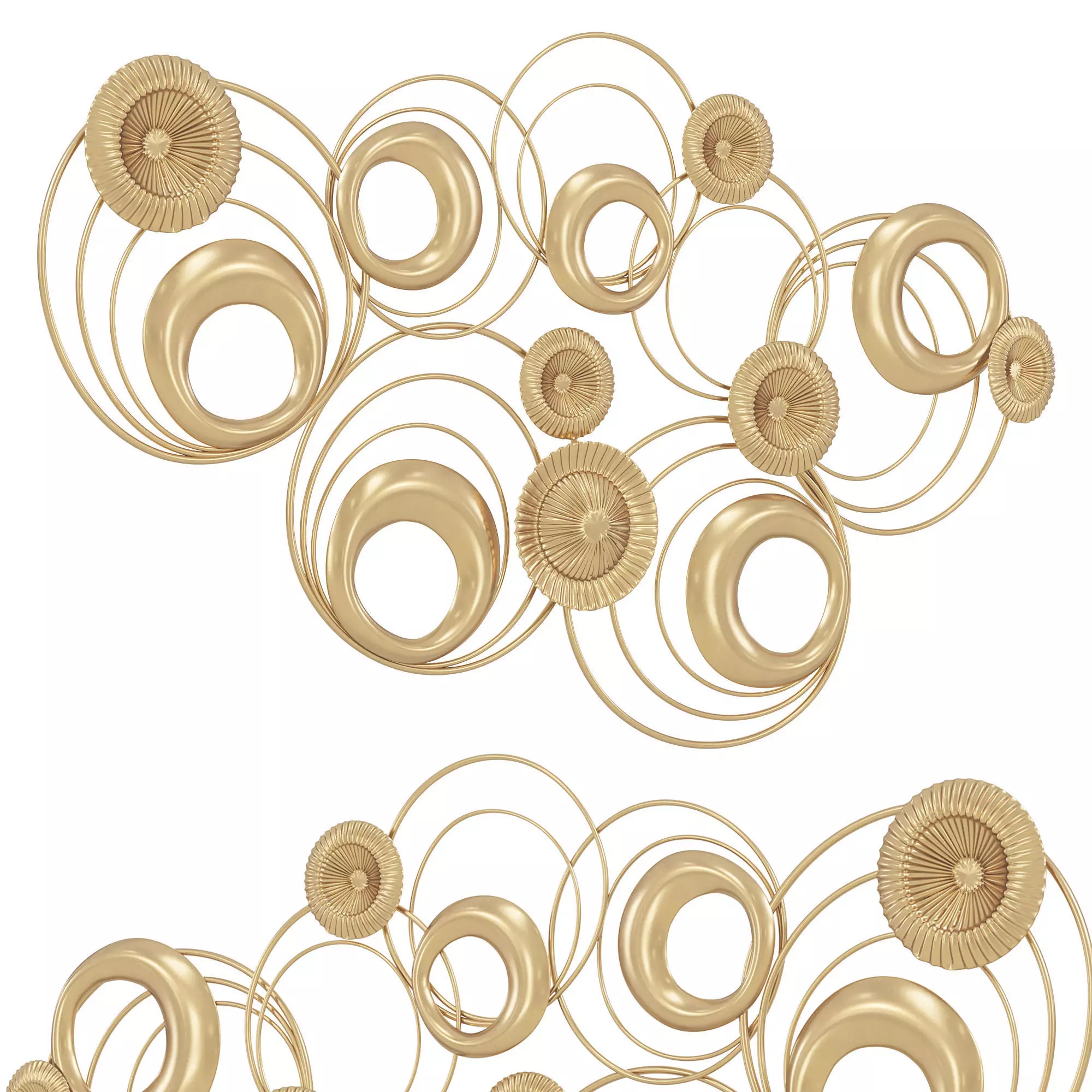 Orren ellis floating ring wall decor 3D model_0