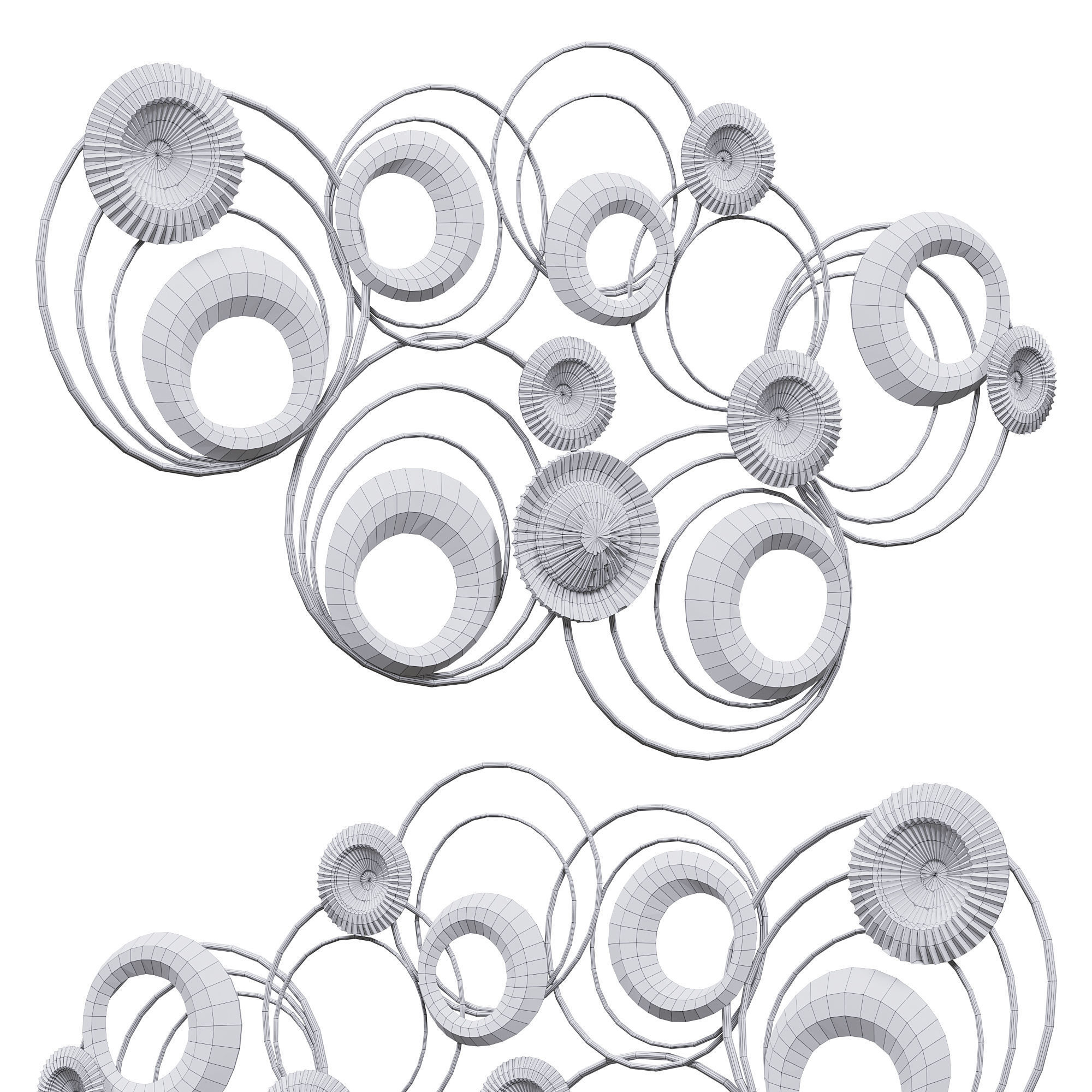 Orren ellis floating ring wall decor 3D model_4