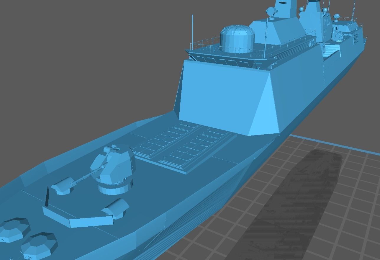 Type 055 destroyer Modern Day Warship 3D print model_3
