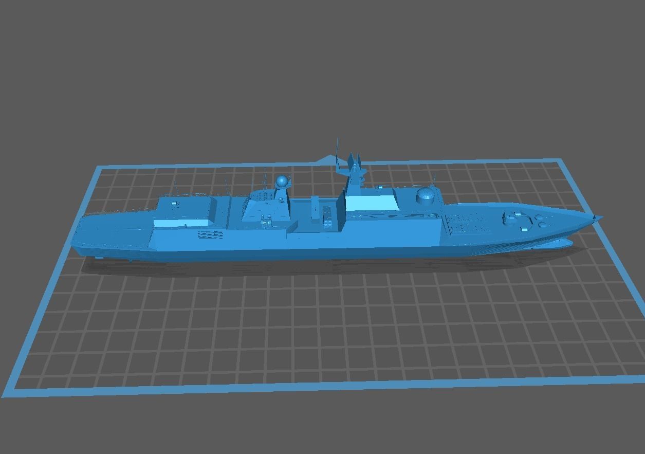 Type 055 destroyer Modern Day Warship 3D print model_1