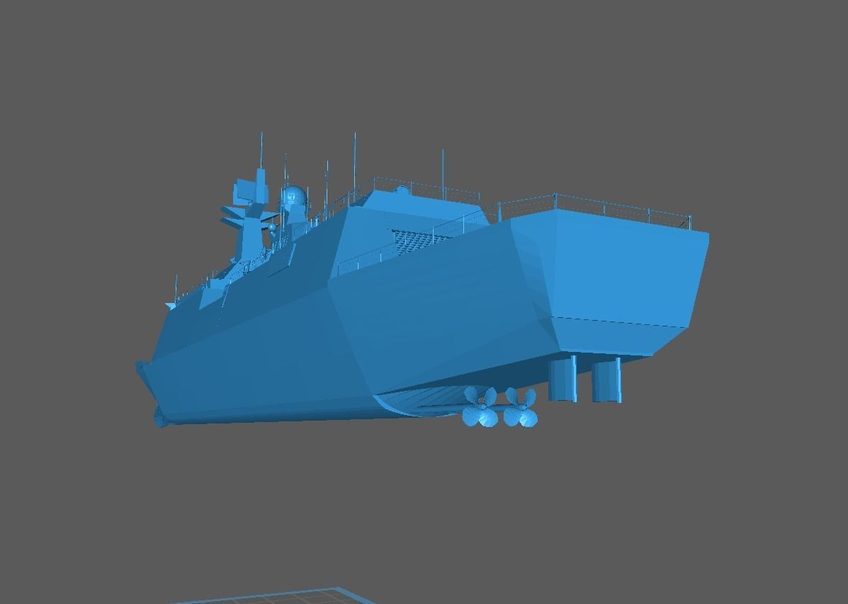 Type 055 destroyer Modern Day Warship 3D print model_2