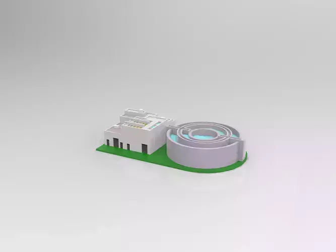 Water treatment plant 3D print model