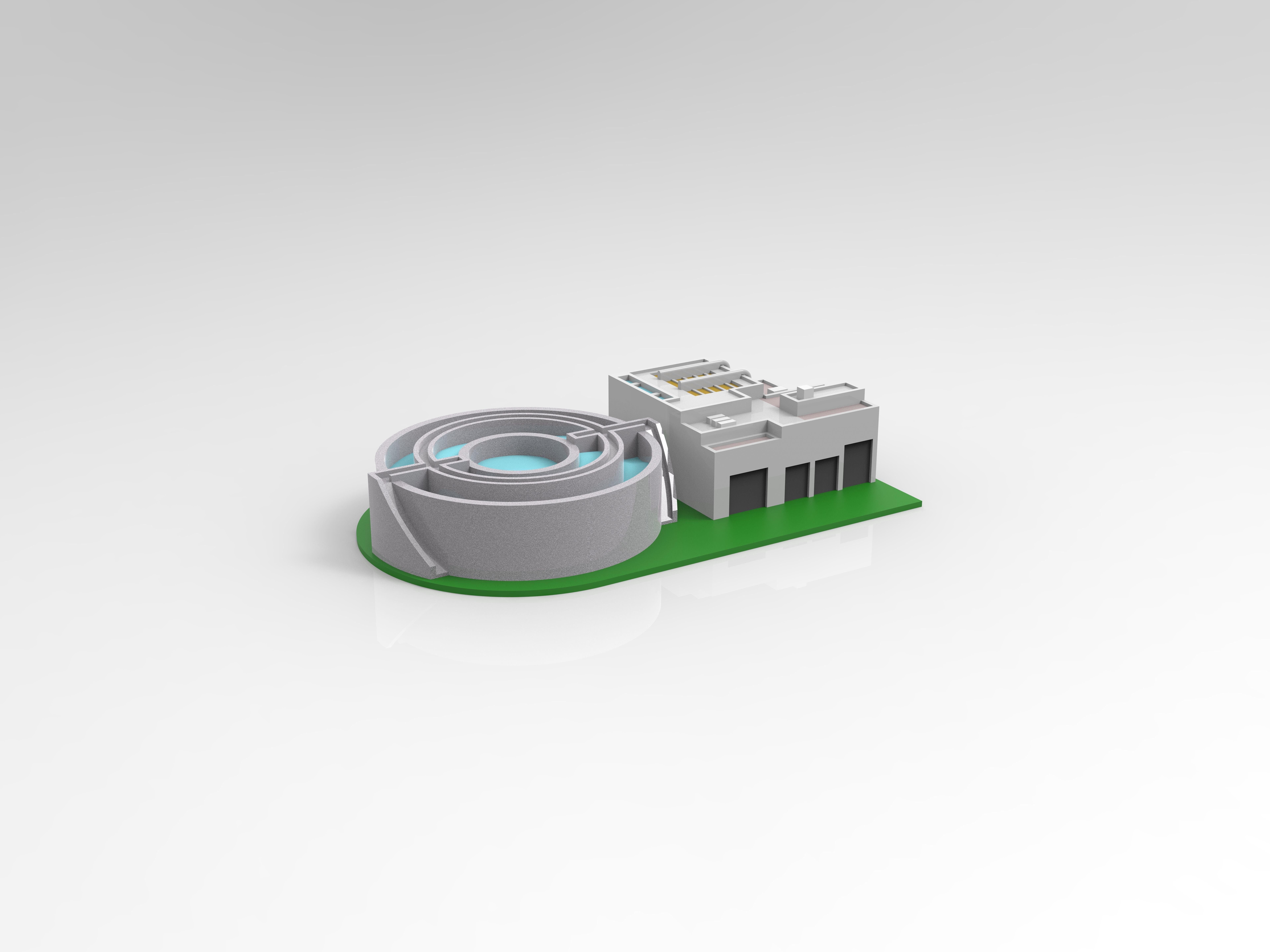 Water treatment plant 3D print model_3