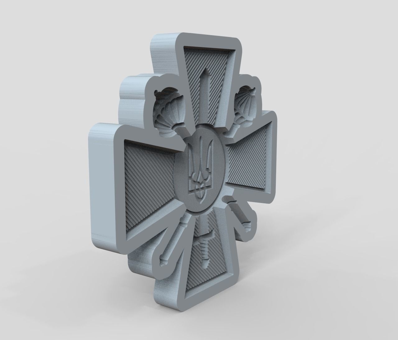 Form for the sign of the Ministry of Defense of Ukraine 3D print model_1