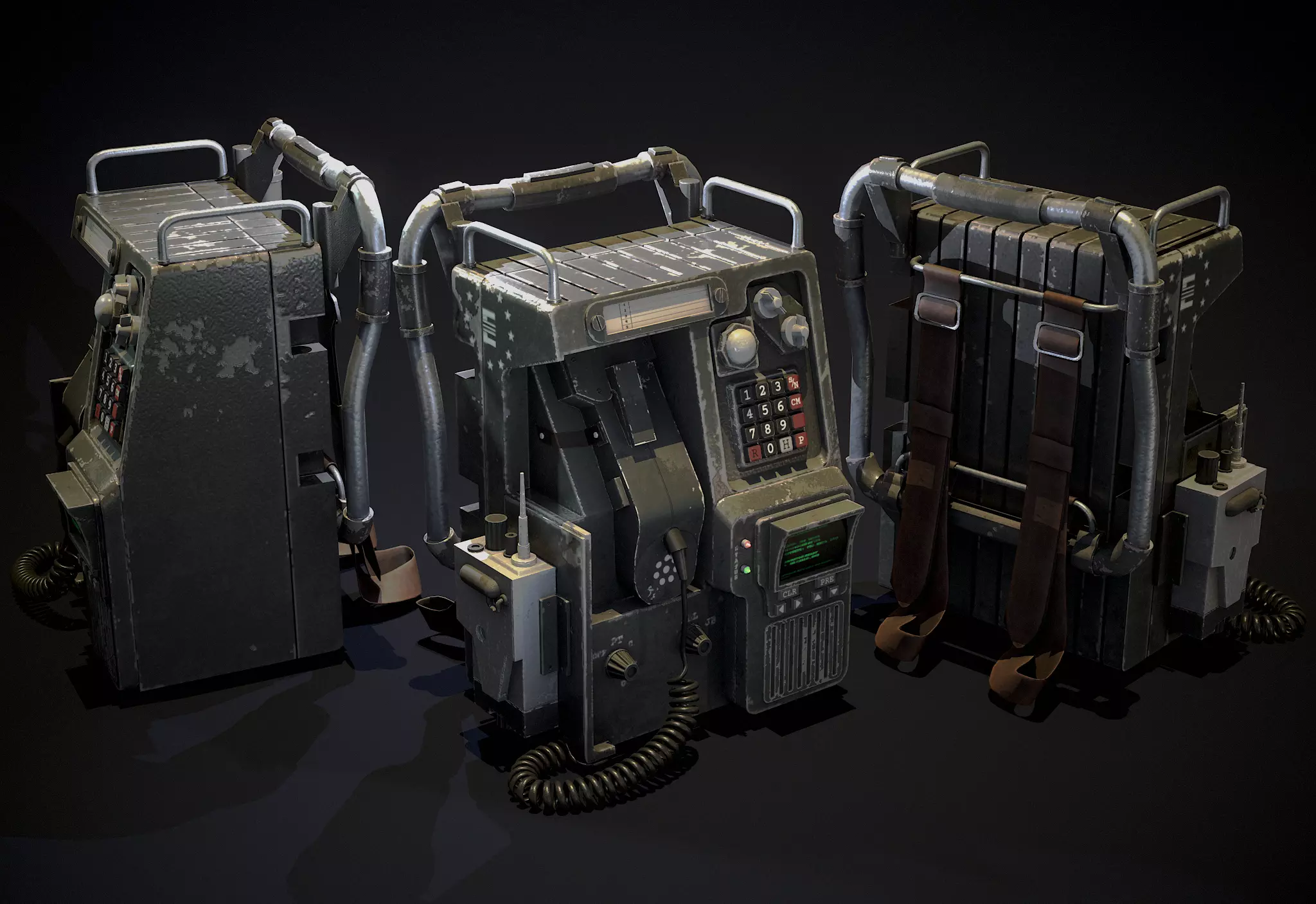 Tactical Pack Low-poly 3D model_0
