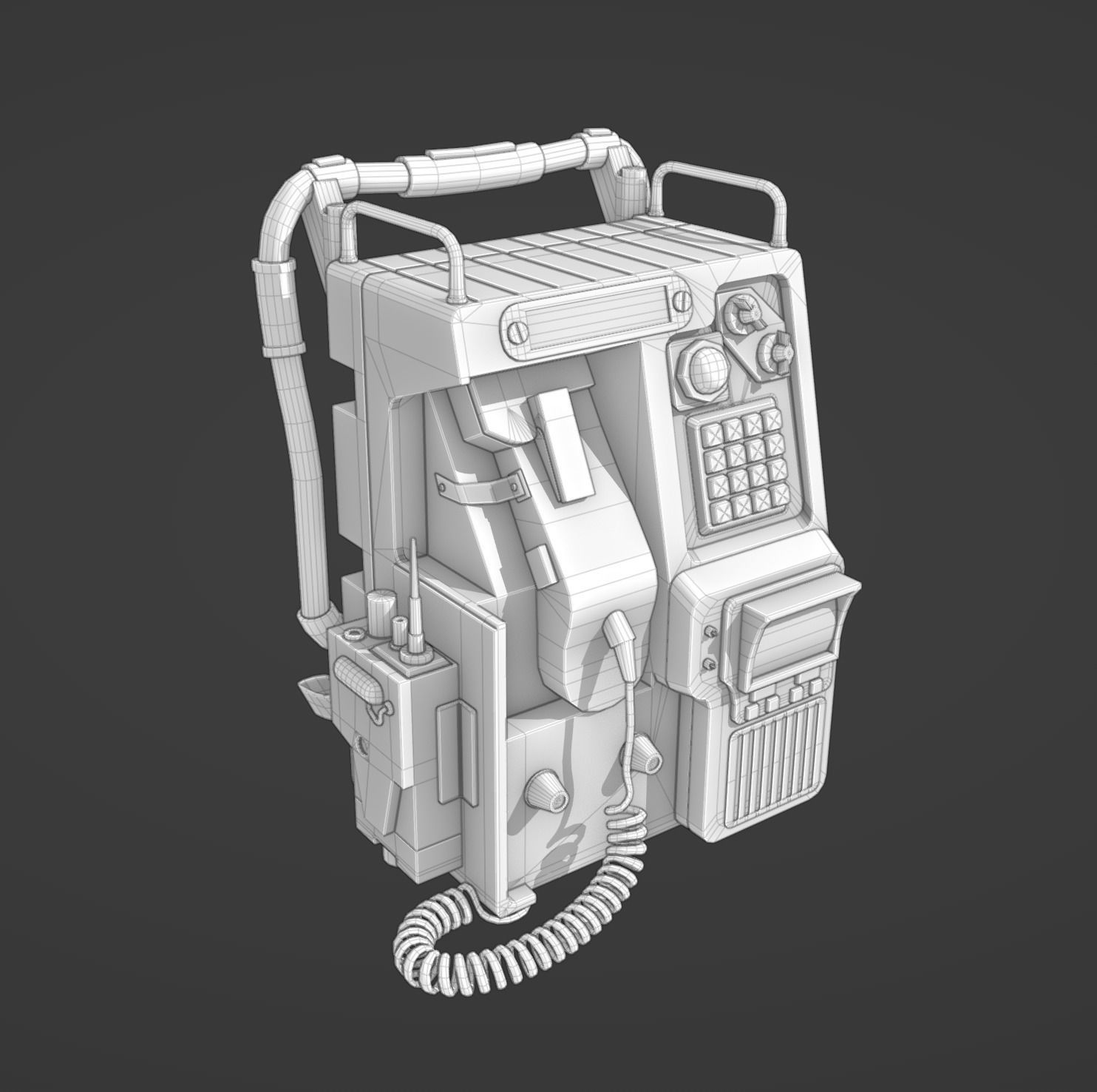 Tactical Pack Low-poly 3D model_6